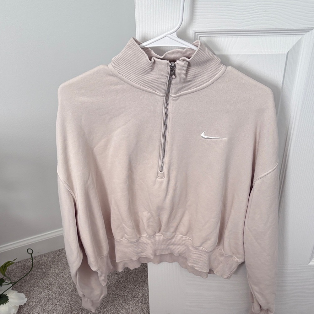 Nike Women's Soft Cream Half-Zip Sweatshirt